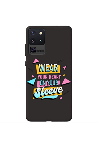 Other Samsung S20 Ultra Wear Your Heart Black Colored Silicone TPU Θήκη