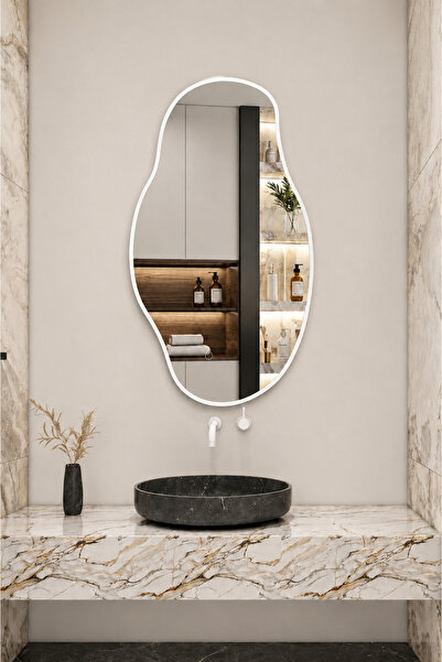 anthome Asimetrik Ayna Çerçeveli Ayna Duvar Aynası Konsol Aynası Banyo Aynası...