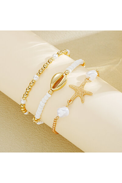 Choice AYAGold 3Pcs/Set Seaside Bohemian Starfish Shells Anklet Set for Women...