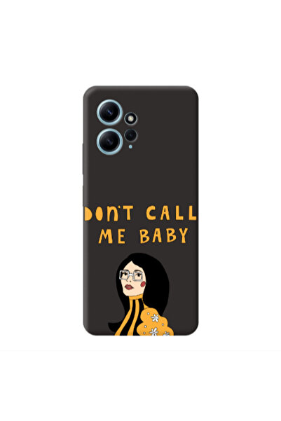 Other Xiaomi Redmi Note 12 4G Call me baby Black Colored Silicone TPU Θήκη