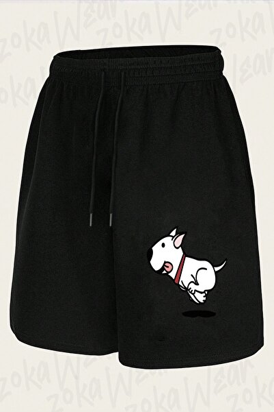 ZOKAWEAR Unisex Jumping Dog Design Printed Shorts