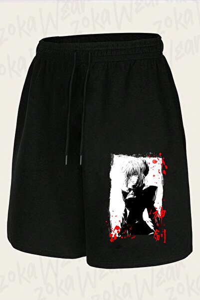 ZOKAWEAR شورت مطبوع بتصميم Fate Saber للجنسين