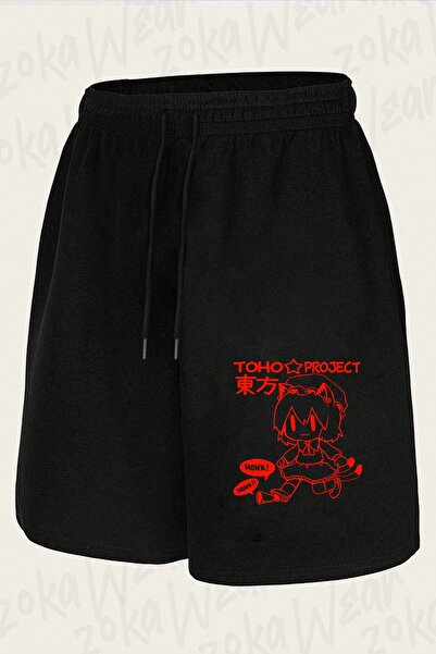 ZOKAWEAR شورت مطبوع بتصميم Touhou، CHEN للجنسين