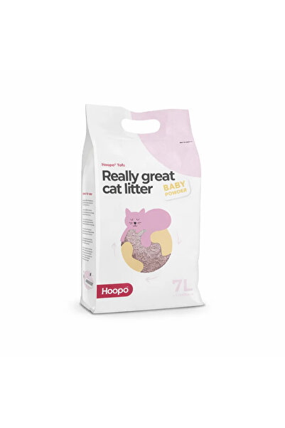 Hoopo Așternut pentru pisici, Hoopo, Tofu Baby Powder, 2.5 kg