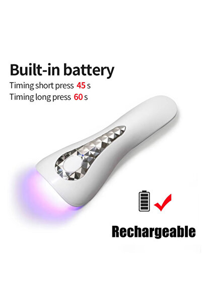 Choice1 USB YC01 YIKOOLIN Handheld UV LED Nail Lamp USB Rechargeable Mini Man...