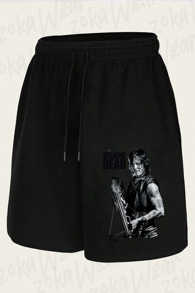 ZOKAWEAR Unisex Daryl Dixon the Walking Dead Design Printed Shorts