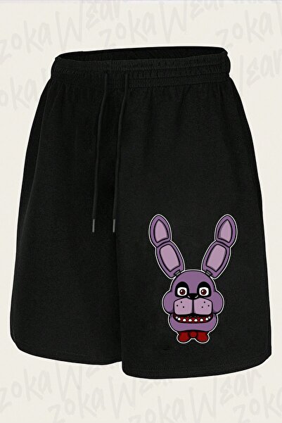 ZOKAWEAR Unisex Fnaf Five Nights V18 Design Printed Shorts