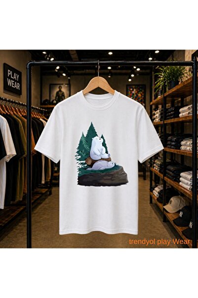 playwear تي شيرت برقبة دائرية واسع الحجم مطبوع عليه فوك بالي فورد بير بولي دو...