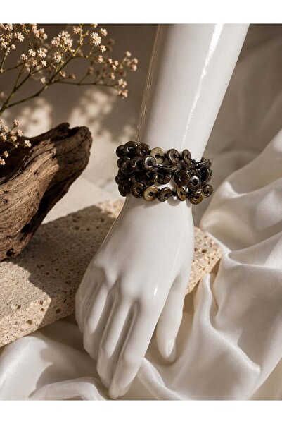 jasmina store Natural Coconut Shell Multi-Layered Bohemian Women's Bracelet