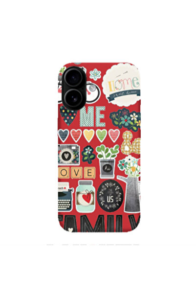 Other Apple Iphone 16 plus Family love home Red Colored Silicone TPU Θήκη