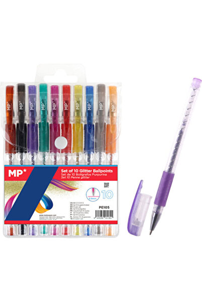 Other Σετ στυλό διαρκείας Mp Pe105 με γκλίτερ 0.9mm Διάφορα χρώματα 10 τεμάχι...