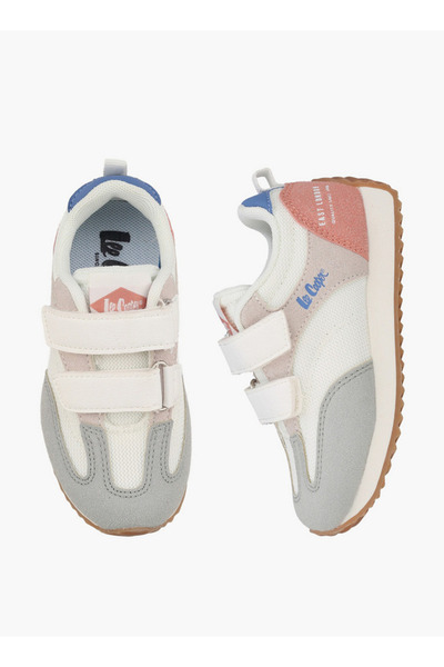 Lee Cooper Girls Panelled Hook & Loop Ankle Sneakers