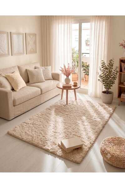 MIRAEDN HOME Yıkanabilir Yumuşak Peluş Post Shaggy Çocuk Odası Oturma Odası S...