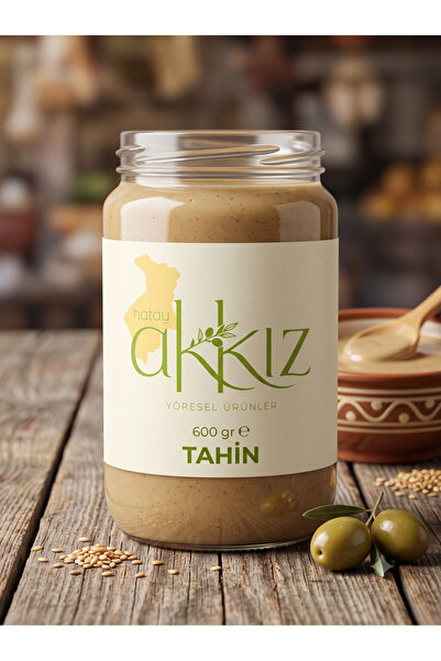 HATAY AKKIZ YÖRESEL HATAY AKKIZ %100 Yerli Çiğ Susam tahini 600 gr