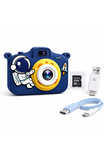 Companiero Camera Foto Copii Astronaut Albastru, 48MP, Full HD 1080P, Camera ...