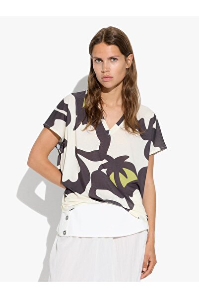 PARFOIS Kadın Çiçek Desenli T-Shirt