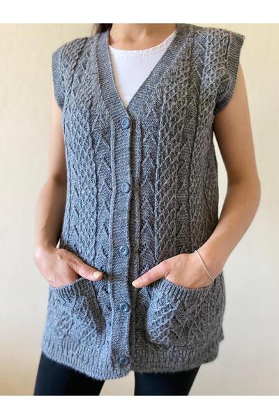mamizya Women's Plus Size Double Pocket Buttoned Mother's Vest