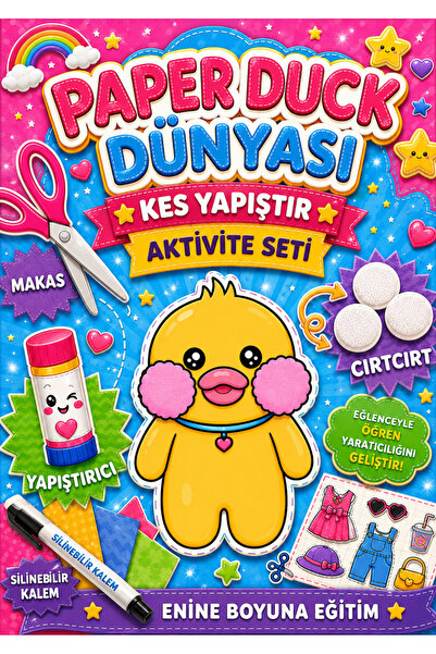 Enine Boyuna Eğitim PAPER DUCK DÜNYASI – KES YAPIŞTIR CIRT CIRT AKTİVİTE SETİ