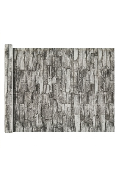 Z Store Rolă de tapet autoadeziv cu model de piatră gri, 300x45cm