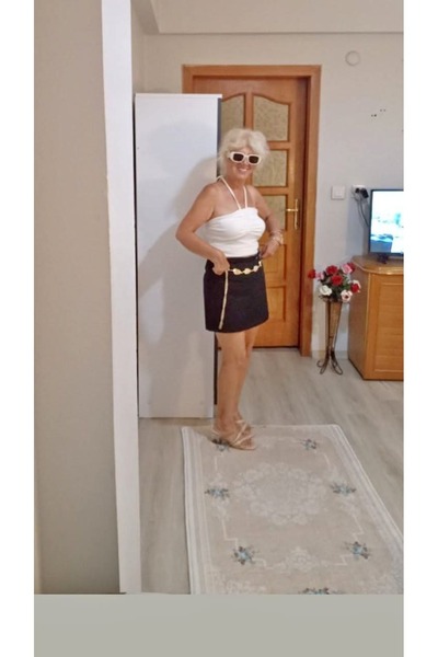 Butik Kadın bluz önü çift kat boyundan bağlamalı