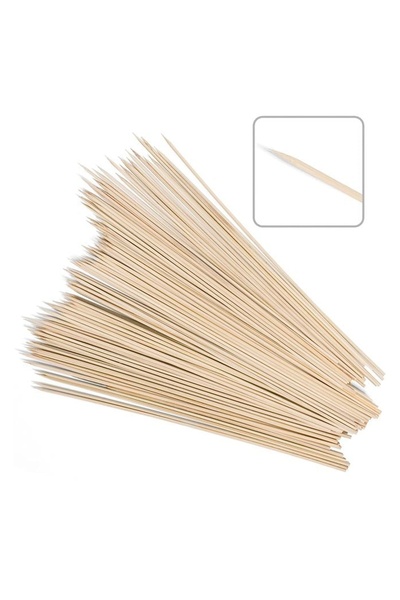OEM Bete pentru Frigarui si Gratar BBQ, Set 100 bucati din Lemn/Bambus, 25 cm...