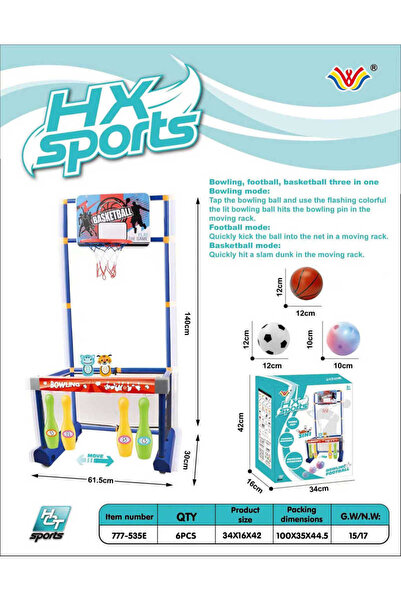 Tradesor Αθλητικό παιχνίδι 3 in 1 - Bowling-Football-Basketball - 777-535E - ...