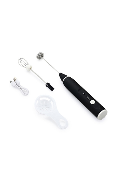 Choice Black Milk Frothers USB Rechargeable Portable Blender Foamer High Spee...