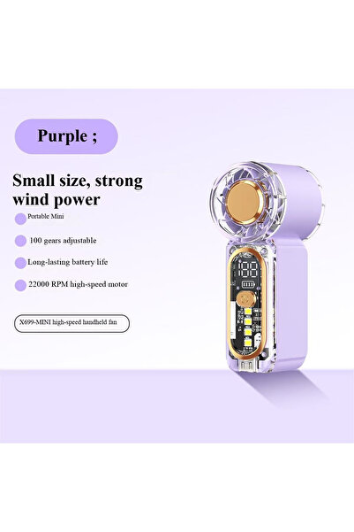 Choice3 مروحة يدوية صغيرة عالية السرعة تعمل بالشحن عبر USB، محمولة للسفر في ا...