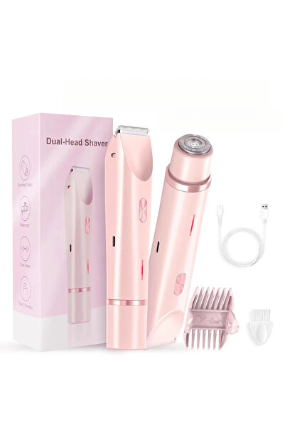 Choice1 Pink Electric Shaver for Woman Double Head Dual Purpose Female Razor ...