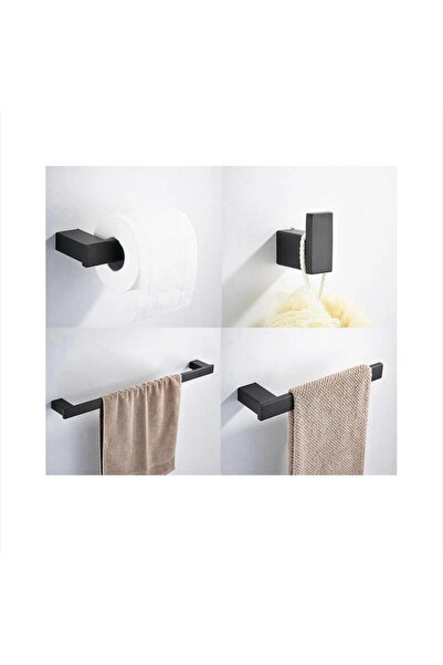 LEAXOR Set accesorii baie, 4 piese, ®, bara pentru prosoape, suporturi pentru...