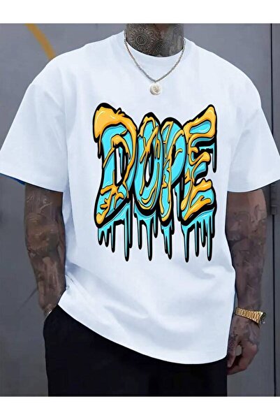 23 nisan تي شيرت رجالي سريع الجفاف ومسامي بتصميم DOPE Graffiti Drip مطبوع بال...