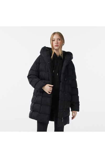 Calvin Klein Shine Wrap Puffer Kadın Siyah Mont