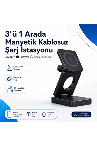 a+ anyplus 6000 mAh Manyetik MagSafe Powerbank Kablosuz Hızlı Şarj Destekli T...
