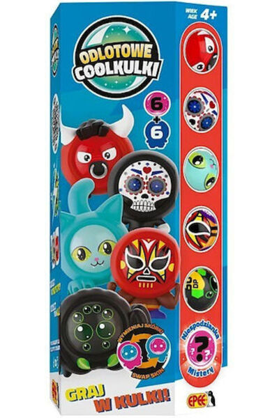 EPEE Coolkulki Figurine Grozave 6 Bile + 6 Ținute Cutie Totem Roșu