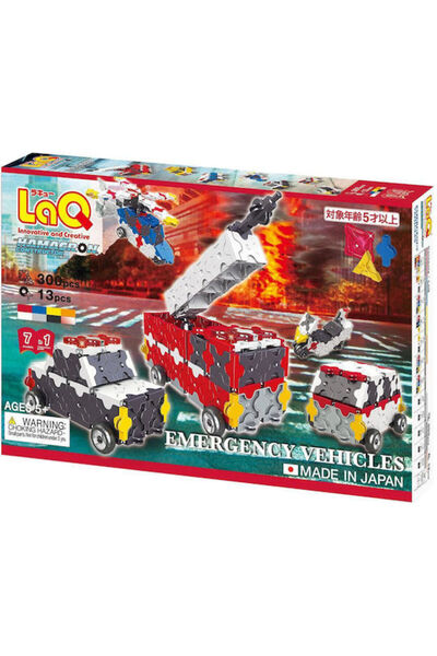 LAQ Set de construcție educativ Vehicule de urgență pentru 5+ ani, 313 piese