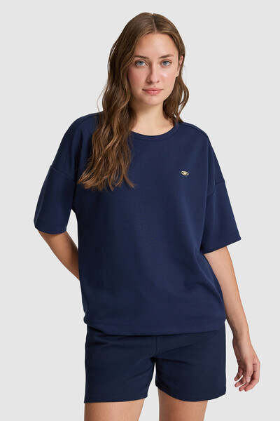 U.S. Polo Assn. Women's Navy Blue Crew Neck T-Shirt 50322484-Vr033