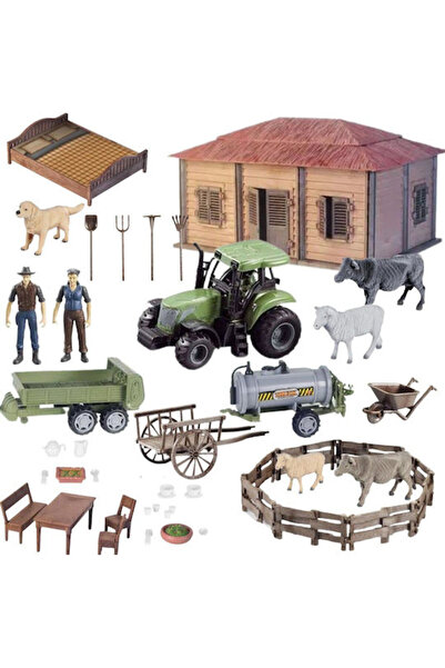 ProNice Casă de fermă Fermier Tractor Animale Unelte Set de accesorii agricole