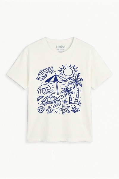 Hafico Boys/Girls Sea-Themed Printed T-Shirt