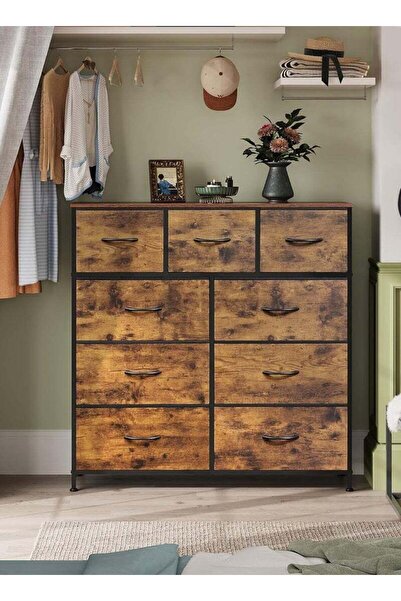 Nadrab Stylish Dresser with 9 Drawers, Fabric Storage Tower for Bedroom, Livi...