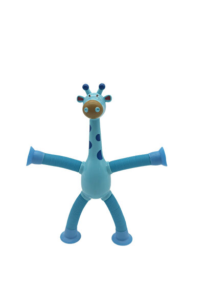 Choice4 blue Children Suction Cup Giraffe Toys Pop Tubes Stress Relief Telesc...