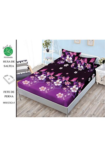naniland.ro Husă de Pat Finet 2 Persoane 3 Piese cu Elastic 180x200 cm, Model...