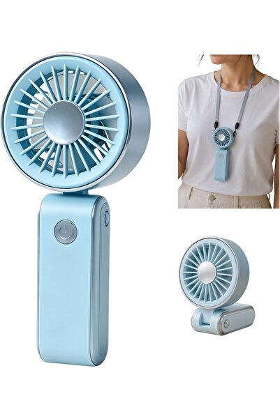 Coverzone Mini El Fanı | 3 Hız Modu, 90° Ayarlanabilir, Boyun Askılı, 15 cm K...