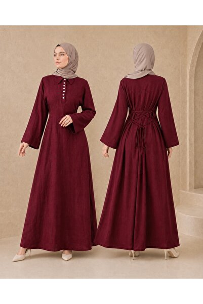 Nissra Ankanoor 100% Cotton Linen Half Placket Buttoned Back Tie Dress 150 cm...