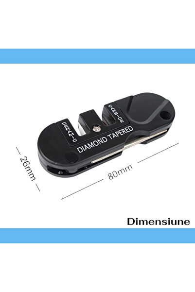 OEM Instrument portabil, ascutitoare cutit, 2 slot si tija otel, excursii/dru...
