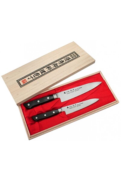 Satake Cutlery Set 2 cutite de bucatarie, Satake Katsu, inox, 13.5/18 cm, neg...