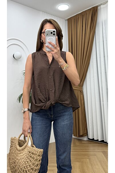 R-Style Tencel Tie-Dye Detailed Blouse