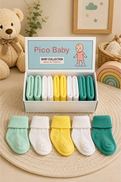 Pico Baby جوارب أطفال حديثي الولادة من القطن العضوي، للجنسين، طقم فاخر مكوّن ...