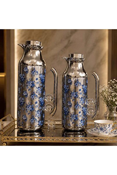 laverahome طقم ترامس فاخر ستانلس ستيل – سعة 1+1 لتر – – 1 لتر (١) |