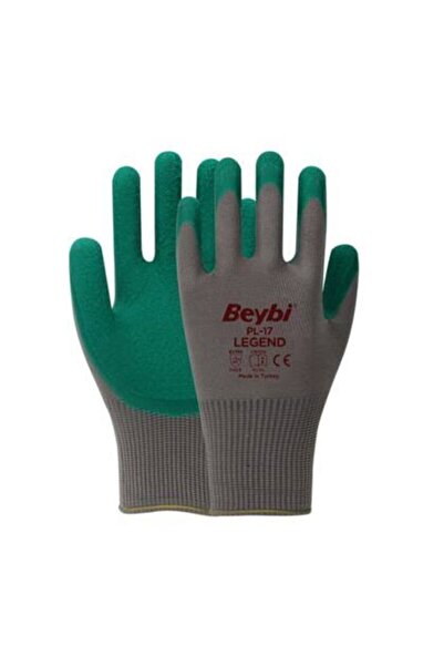 Beybi قفازات PL-17 باللون الرمادي والأخضر رقم: 10
