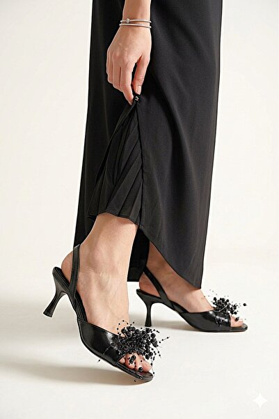 Gökhan Talay Virella Flexible Soft Non-Slip Sole (4/6 cm) Black Patent Leathe...